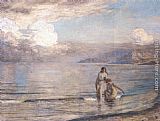 Bathers Canvas Paintings - Bathers on the Beach